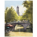 Oudegracht en Domtoren in de Lente, Utrecht (origineel kunstwerk) - Catch Utrecht