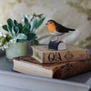 Roodborstje - Houten vogel beeldje
