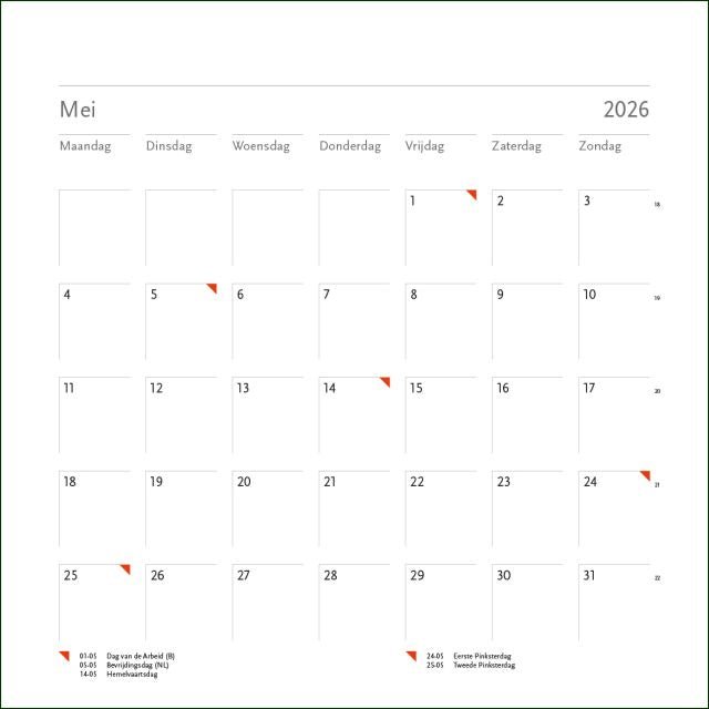 Blanco - Maandkalender 2026 - Catch Utrecht