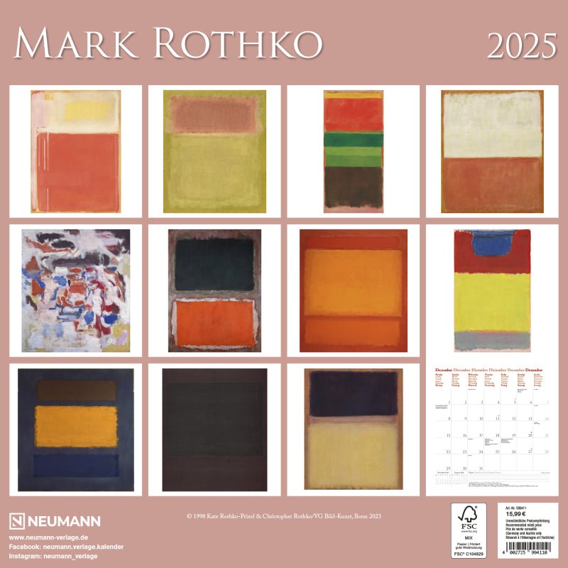 Mark Rothko - Jaarkalender 2025 - Catch Utrecht