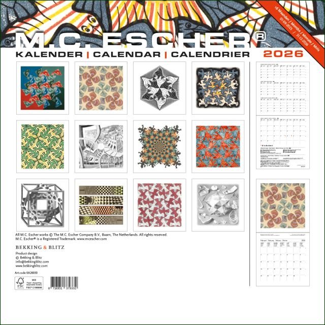 M.C. Escher - Maandkalender 2026 - Catch Utrecht