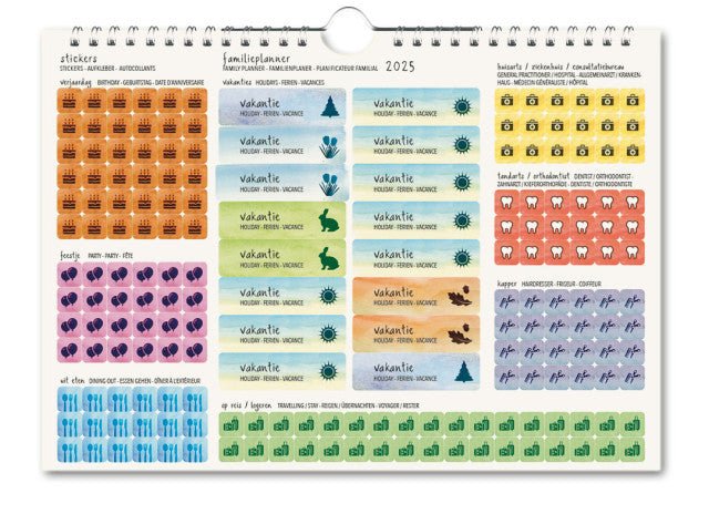 Michelle Dujardin, Animals - Familie planner 2025 (incl. stickers) - Catch Utrecht