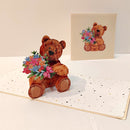 Teddybeer met bloemen - Pop - Up kaart - Catch Utrecht