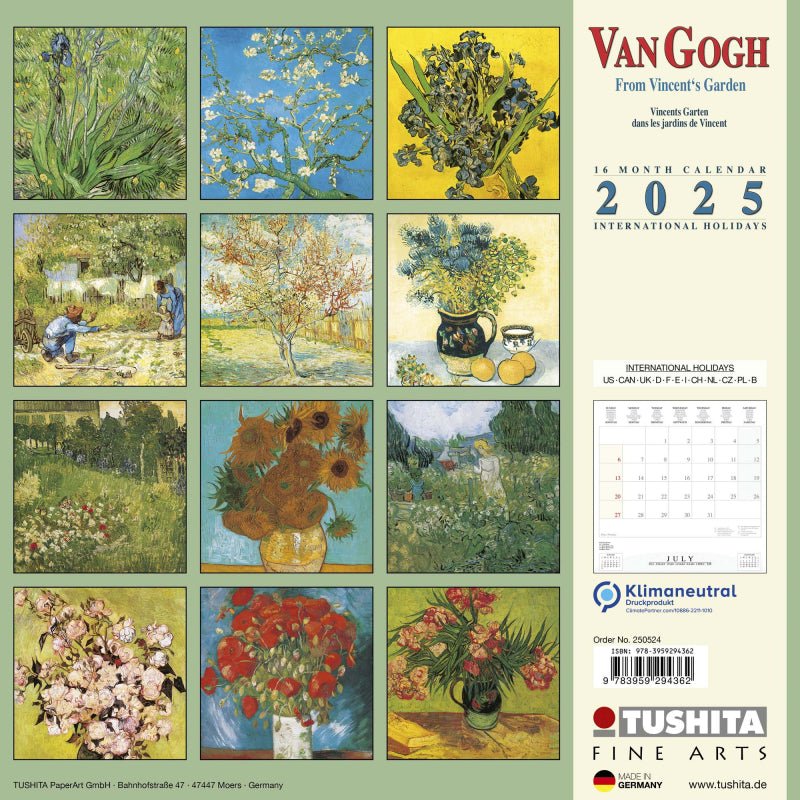 Vincent van Gogh - Jaarkalender 2025 - Catch Utrecht