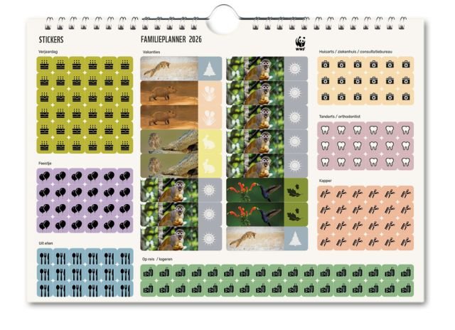 Wereld Natuur Fonds (WNF) - Familie planner 2026 - Catch Utrecht
