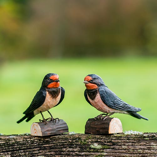 Boerenzwaluw - Houten vogel beeldje - Catch Utrecht