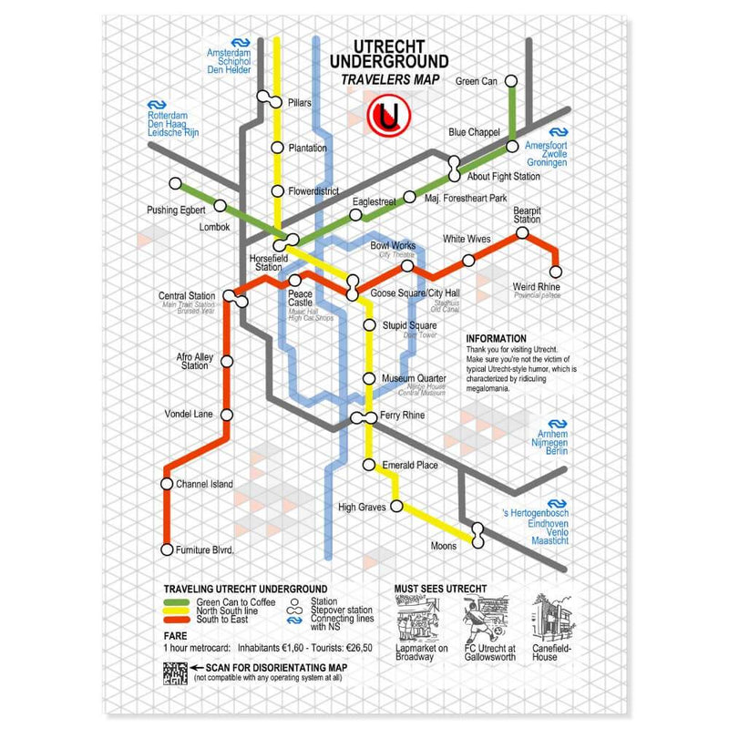 Metrokaart van Utrecht - Catch Utrecht