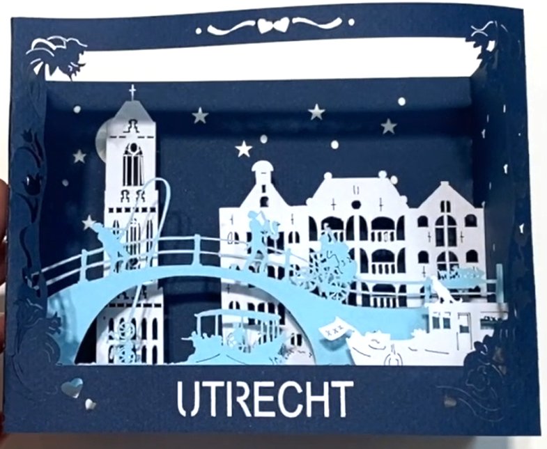 Utrecht stad (blauw) Pop-Up kaart - Catch Utrecht